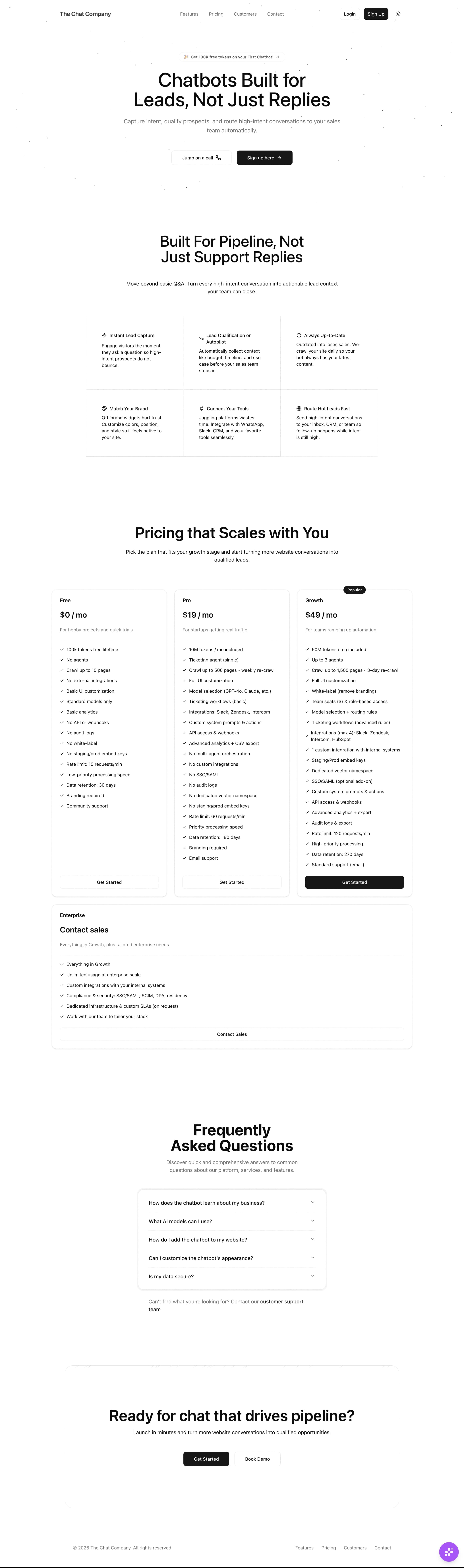 The Chat Company — AI chatbot SaaS in AI / SaaS